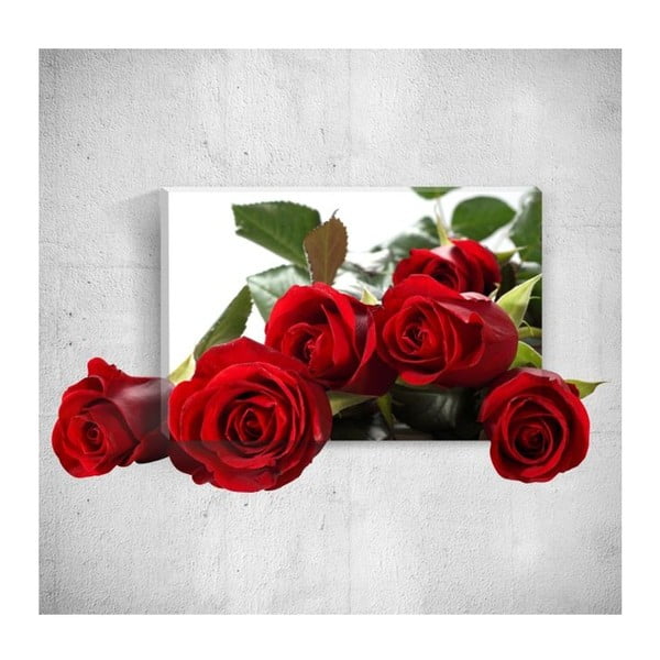 Tablou de perete 3D Mosticx Red Roses, 40 x 60 cm