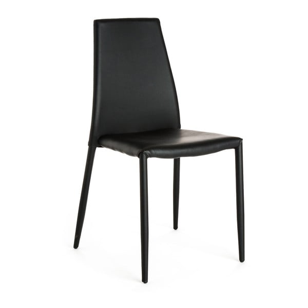 Set 4 scaune cu tapițerie din piele ecologică Tomasucci Lion, negru