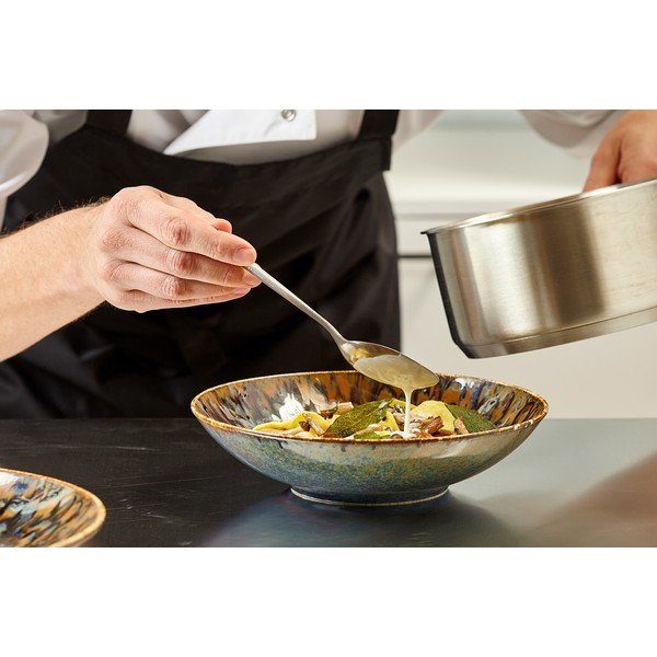 Farfurie maro adâncă din porțelan ø 21 cm Resto – BonBistro-image-1