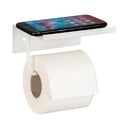 Suport pentru hârtie igienică alb autoadeziv/cu raft din metal Desulo – Wenko