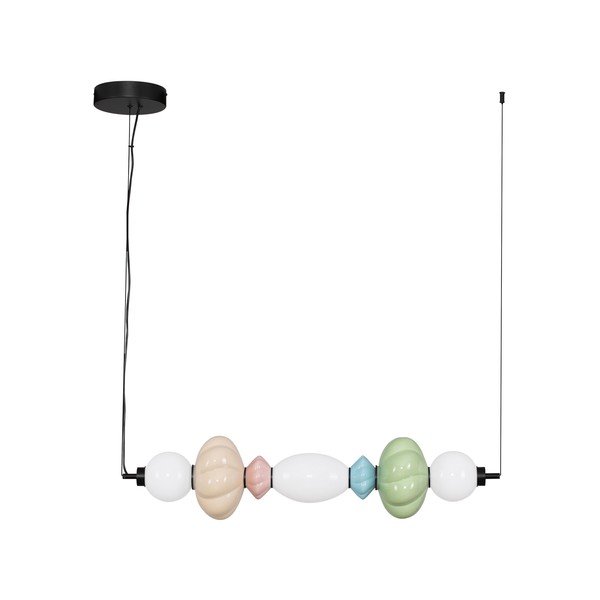 Lustră LED cu intensitate reglabilă din ceramică cu abajur din ceramică/cu abajur din sticlă Oneta – Nova Luce