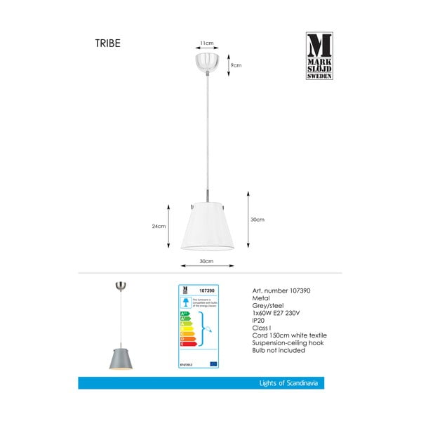Lustră Markslöjd Tribe, gri, ø 30 cm-image-2