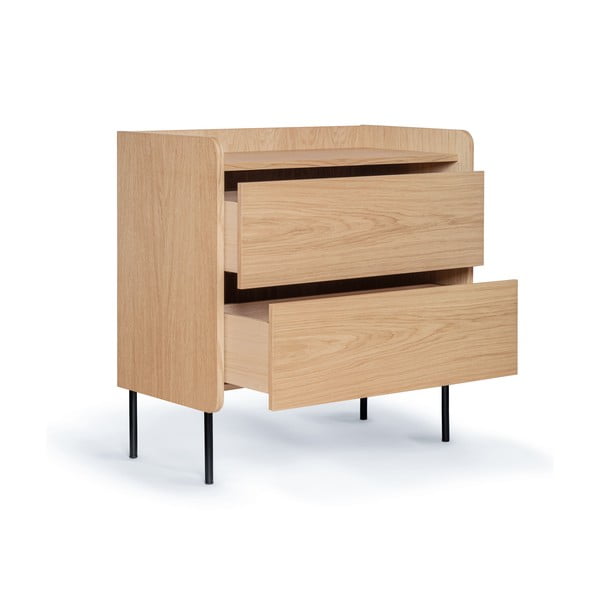 Comodă înaltă cu aspect de lemn de stejar 80x82 cm Wrap – Bonami Selection-image-3