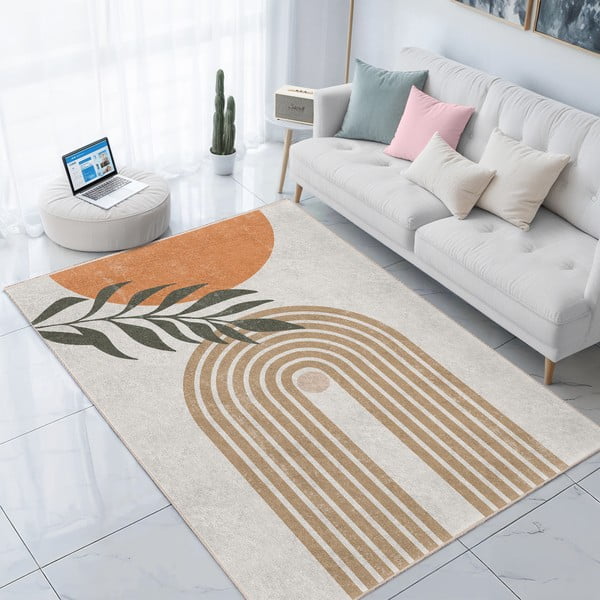 Covor crem lavabil 80x150 cm Dot Arch – Mila Home-image-3