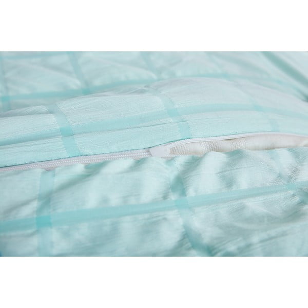 Lenjerie de pat verde-mentă din țesătură crep pentru pat de o persoană 140x200 cm Naomi – My House-image-2