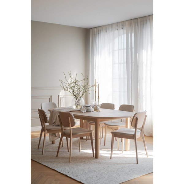 Masă de dining extensibilă cu blat cu aspect de lemn de stejar 105x220 cm Gifford – Rowico-image-3