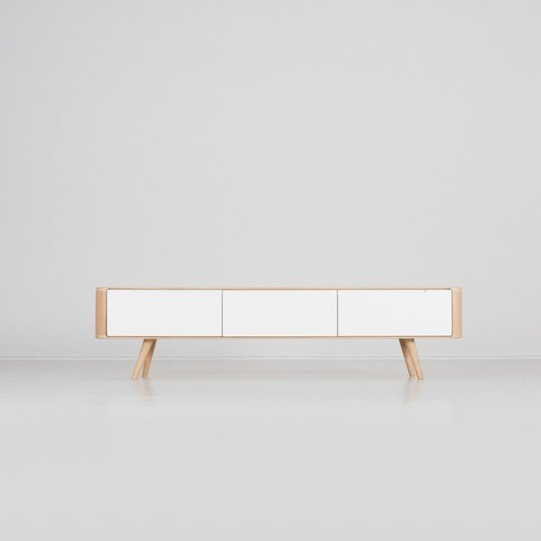 Comodă TV din lemn de stejar Gazzda Ena, 180 x 42 x 45 cm-image-3