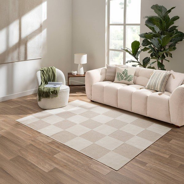 Covor bej din amestec de bumbac 140x200 cm Toledo – douceur d'intérieur-image-1