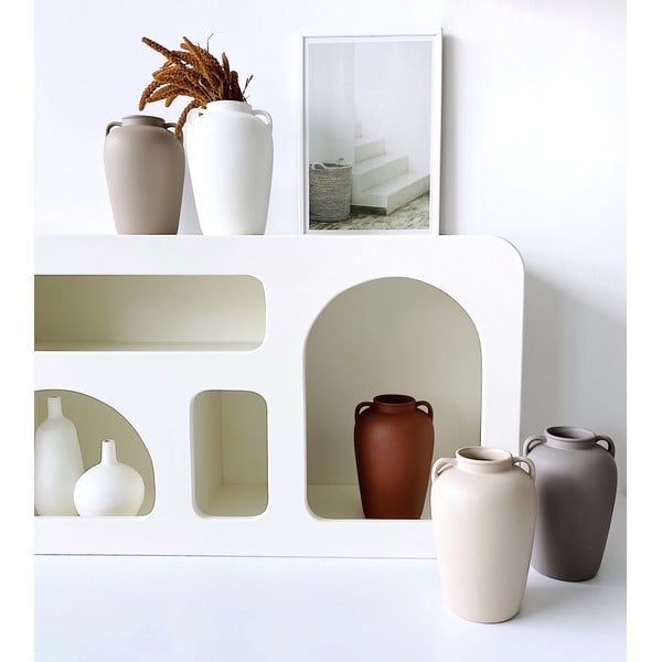 Vază din ceramică Rulina Pottle, gri - maro-image-2