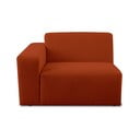 Modul pentru canapea cărămiziu cu tapițerie din stofă bouclé (cu colț pe partea stângă ) Roxy – Scandic