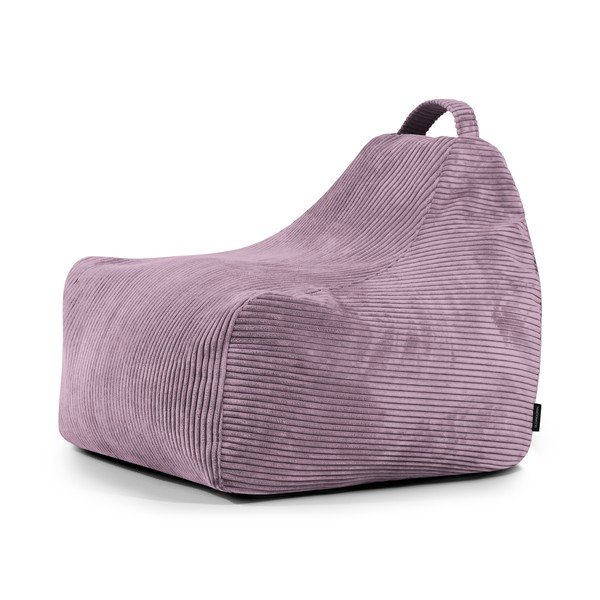 Fotoliu puf pentru copii mov cu tapițerie din catifea reiată Game Amuse – SLOWDOWN