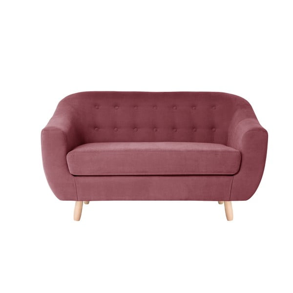 Canapea pentru 2 persoane Jalouse Maison Vicky, roșu roz