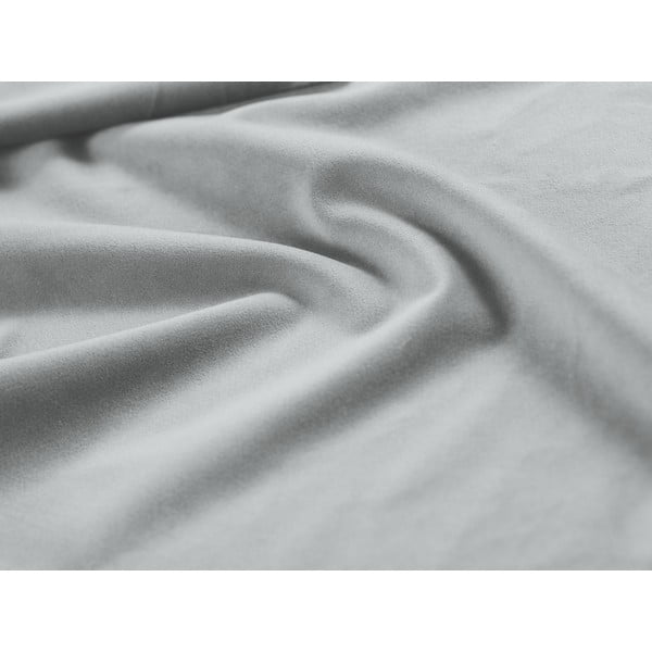 Pat matrimonial gri deschis tapițat cu spațiu de depozitare/fără tăblie cu somieră 180x200 cm Susan – Micadoni -image-4