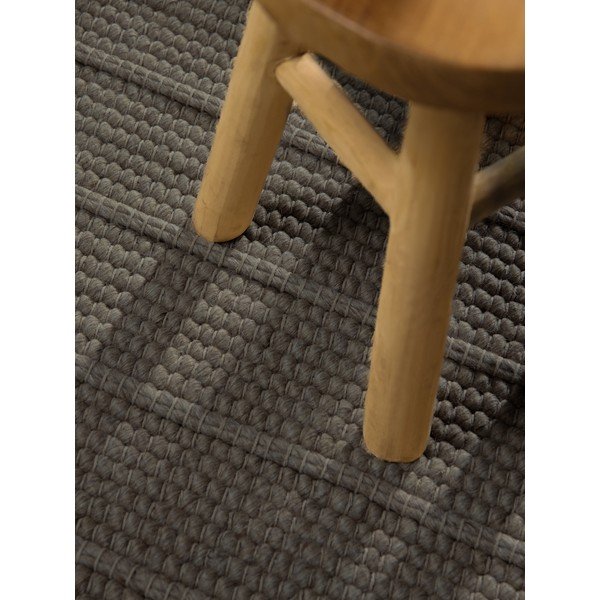 Covor tip traversă gri închis/maro închis țesut manual din lână 80x250 cm Camden Parker – Ted Baker-image-3