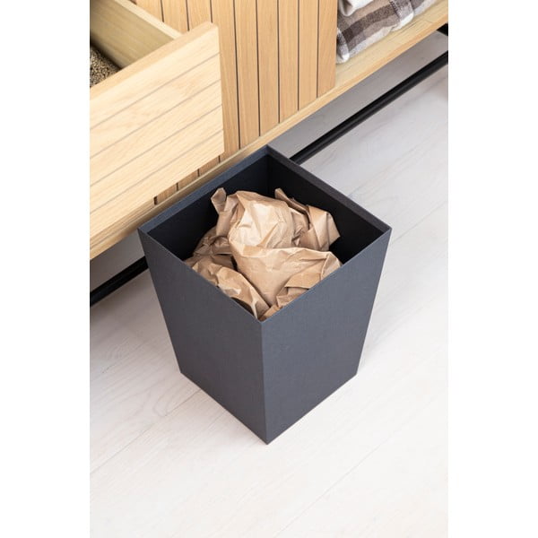 Coș de gunoi negru Sofia Canvas Paper Laminate – Bigso-image-2