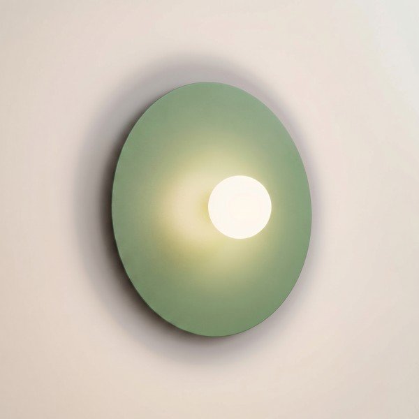 Aplică de perete verde salvie din metal ø 50 cm AKE – Thoro-image-1