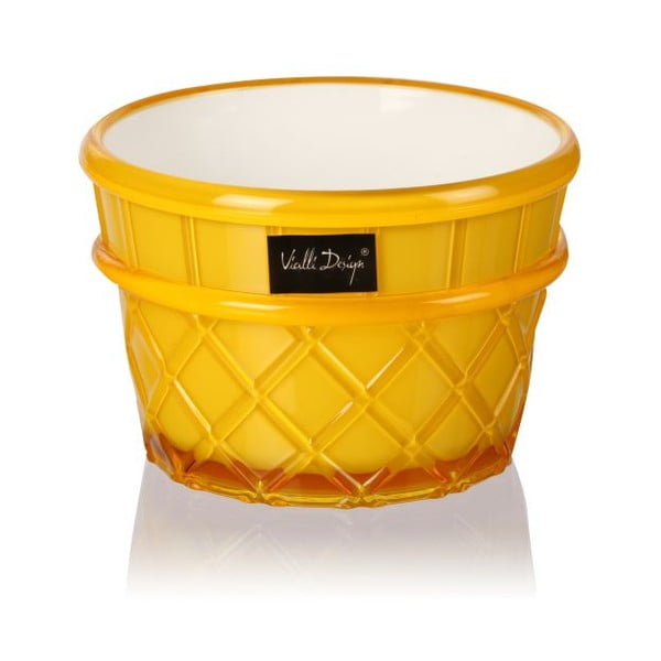 Cupă pentru desert Vialli Design Livio, 266 ml, galben