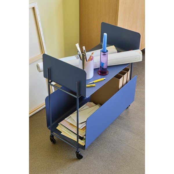 Măsuță de servire cu roți din metal 32x63 cm Ays – Hübsch-image-1