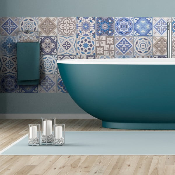 Set 24 autocolante de perete Ambiance Honduras, 10 x 10 cm-image-1