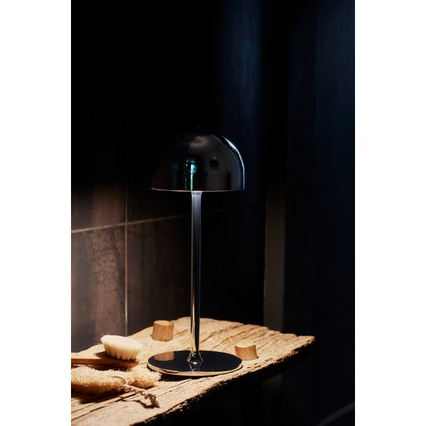 Veioză gri închis LED cu control prin telecomandă cu abajur din metal (înălțime 30 cm) Tim – Sirius-image-3