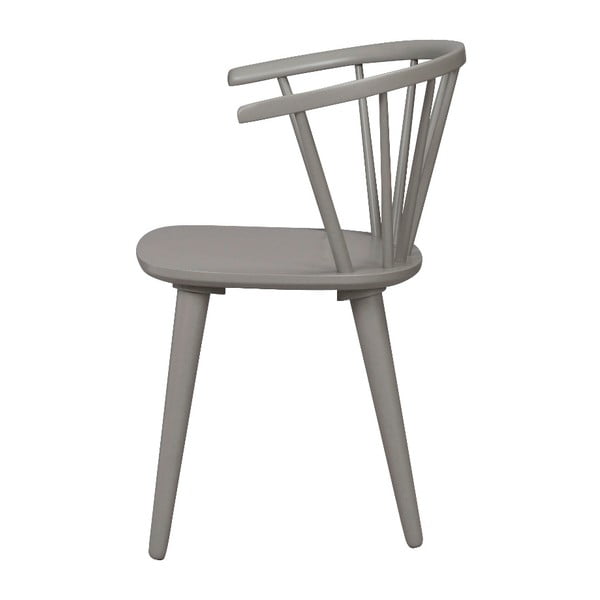 Scaun de dining din lemn de arbore de cauciuc Rowico Carmen, gri deschis-image-4