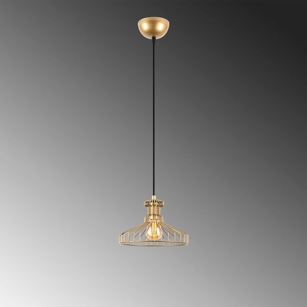 Lustră aurie cu abajur din metal ø 23 cm Events – Opviq lights-image-4