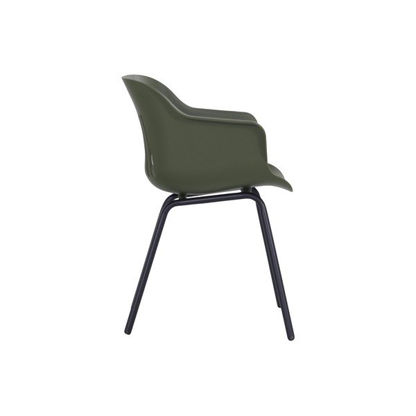 Scaune de grădină verde-închis 2 buc. din plastic Jill Rondo – Hartman-image-3