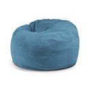 Fotoliu bean bag albastru cu tapițerie din catifea reiată Om 110 – SLOWDOWN