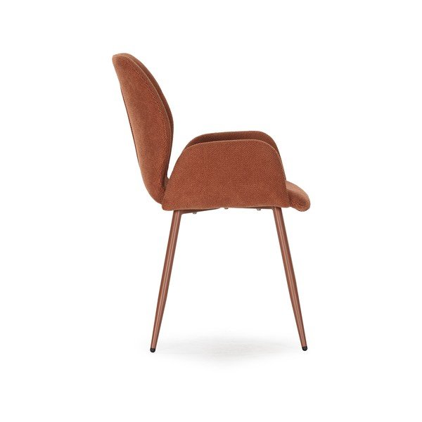 Set de scaune de sufragerie teracotă 2 buc. tapițat Ansu – Marckeric-image-4