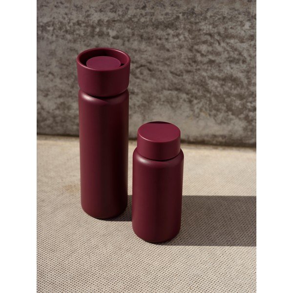 Cană termos burgundy din oțel inoxidabil 400 ml Singles – Zone-image-4
