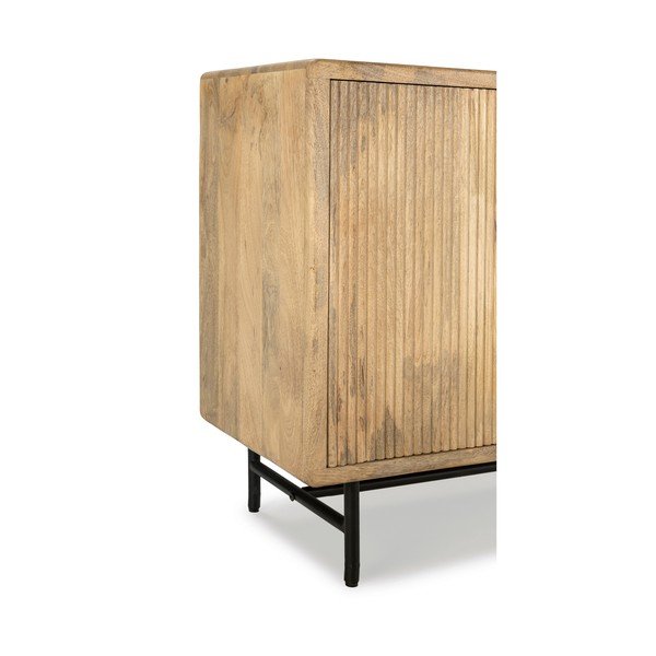 Comodă în culoare naturală din lemn de mango 190x85x40 cm Mundra – MOME-image-3