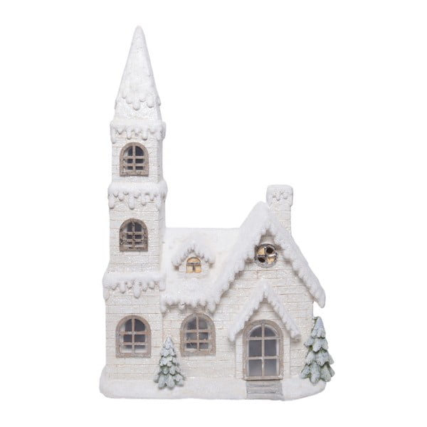 Decorațiune din ceramică în formă de casă Ewax Enchanted House, înălțime 73 cm, alb