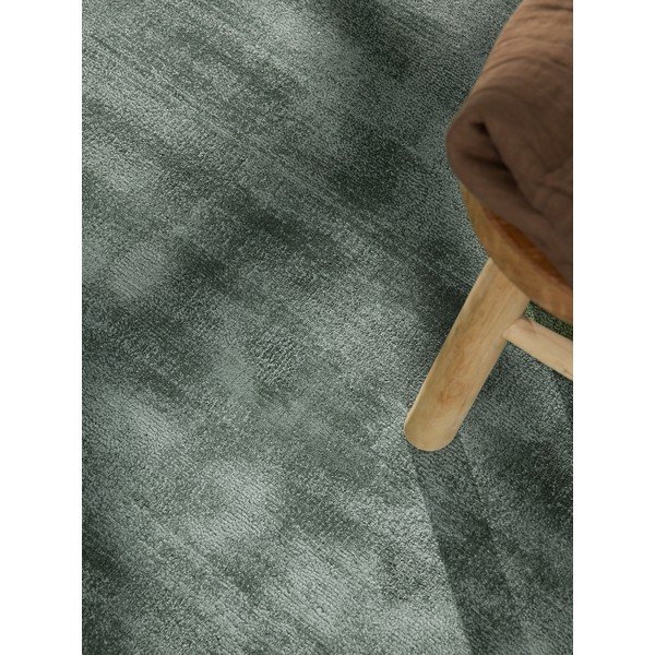 Covor albastru deschis țesut manual rotund din viscoză ø 120 cm Noemi – Vikosa-image-3