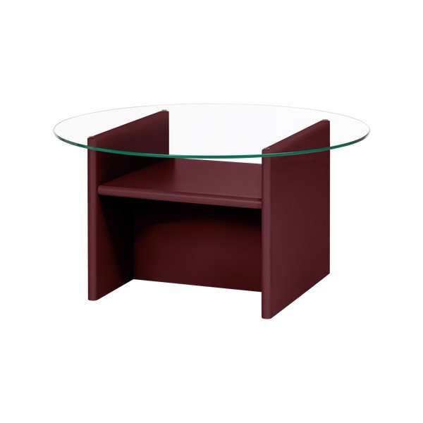 Măsuță de cafea burgundy rotundă ø 85 cm Tovo – noo.ma