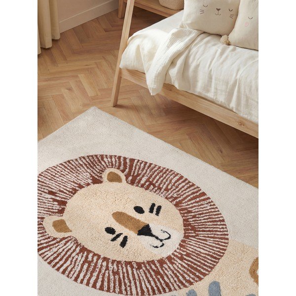 Covor pentru copii crem lavabil/țesut manual din bumbac 140x200 cm Snuggle Leander – Hanse Home-image-2