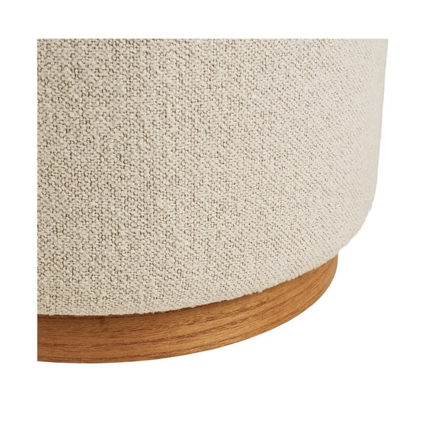 Taburet bej cu tapițerie din țesătură bouclé Daisy – House Nordic-image-3