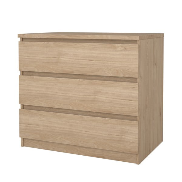 Comodă în culoare naturală cu aspect de lemn de stejar 77x70x50 cm Naia – Tvilum-image-4