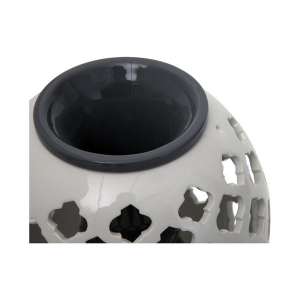 Vază rotundă ceramică Mauro Ferretti, 23,5 cm, negru - alb-image-2