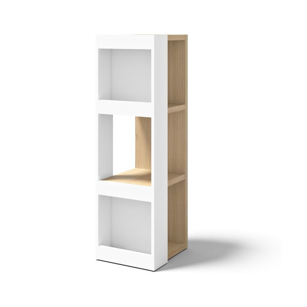 Bibliotecă albă/cu aspect de lemn de stejar 40x114 cm Ella - TemaHome-image-1