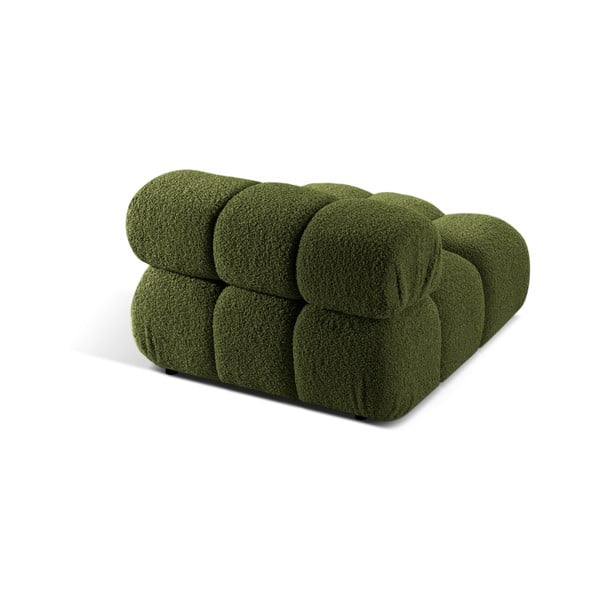 Modul pentru canapea modulară verde cu tapițerie din țesătură bouclé (de mijloc) Bellis – Micadoni Home-image-4