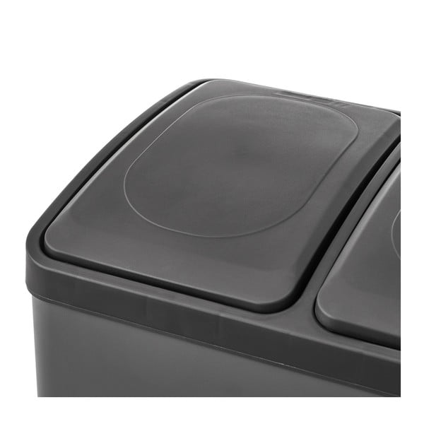 Coș de gunoi de reciclat/cu pedală din oțel inoxidabil 40 l Litros – Casa Selección-image-4