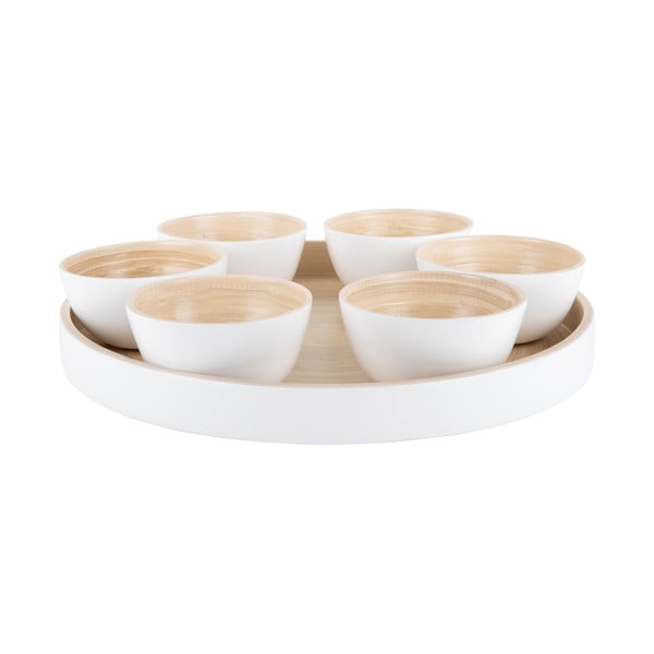 Set de servire alb din bambus ø 32 cm Puro – PT LIVING