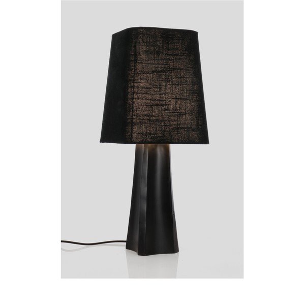 Veioză neagră din metal cu abajur textil (înălțime 61 cm) Tripura – Bizzotto-image-2