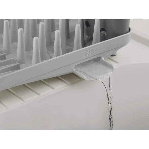 Scurgător de vase gri deschis din plastic 33,5x31,5 cm Duo – Joseph Joseph-image-1