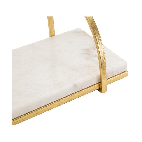 Raft alb/auriu din marmură 40 cm Marble – Mauro Ferretti-image-3
