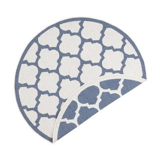 Covor adecvat pentru exterior NORTHRUGS Palermo, ⌀ 140 cm, albastru-crem