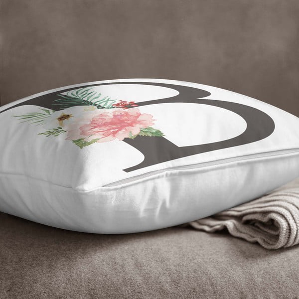 Față de pernă Minimalist Cushion Covers Floral Alphabet B, 45 x 45 cm