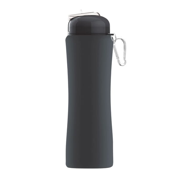 Sticlă revoluționară pentru sport Sticlă-Sili Squeeze, neagră, 650 ml