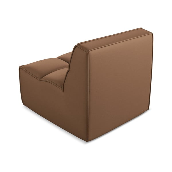 Modul pentru canapea modulară maro cu tapițerie din imitație de piele Kalai – Makamii-image-2