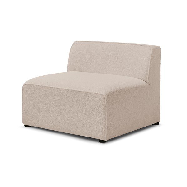 Modul pentru canapea modulară bej cu tapițerie din țesătură bouclé (de mijloc) Megeve – Bobochic Paris-image-3